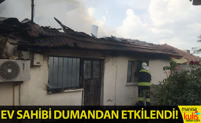 Manisa’da ev yangını: 1 yaralı